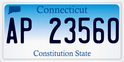 CT license plate AP23560