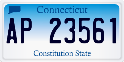 CT license plate AP23561