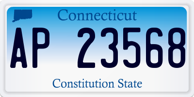 CT license plate AP23568