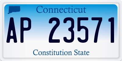 CT license plate AP23571