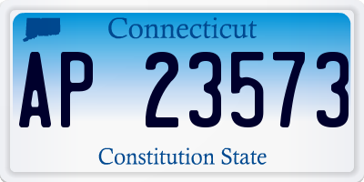CT license plate AP23573