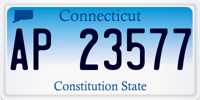 CT license plate AP23577