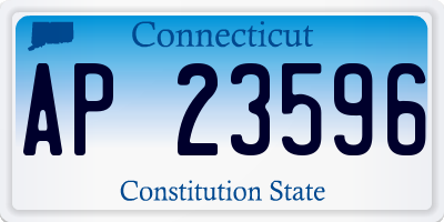 CT license plate AP23596