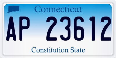 CT license plate AP23612