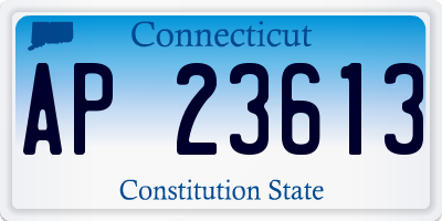 CT license plate AP23613