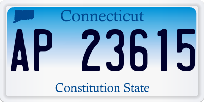 CT license plate AP23615