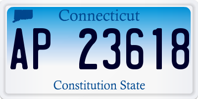 CT license plate AP23618