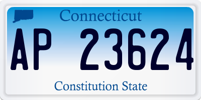 CT license plate AP23624