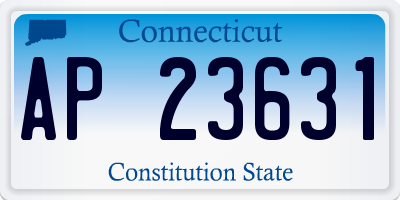 CT license plate AP23631
