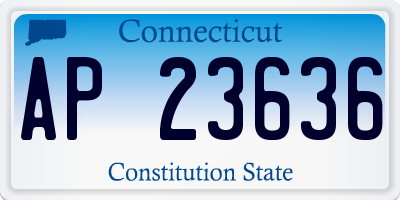 CT license plate AP23636