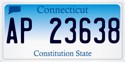 CT license plate AP23638