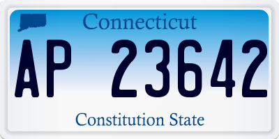 CT license plate AP23642