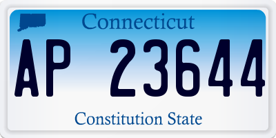 CT license plate AP23644