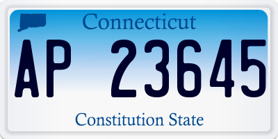 CT license plate AP23645