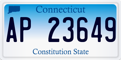 CT license plate AP23649