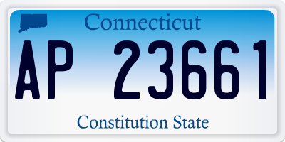 CT license plate AP23661