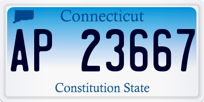CT license plate AP23667