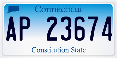 CT license plate AP23674