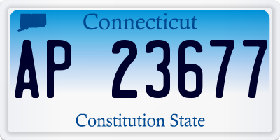 CT license plate AP23677