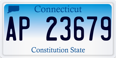 CT license plate AP23679