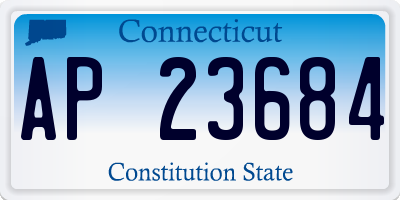 CT license plate AP23684