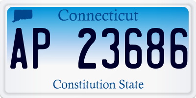 CT license plate AP23686