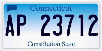 CT license plate AP23712