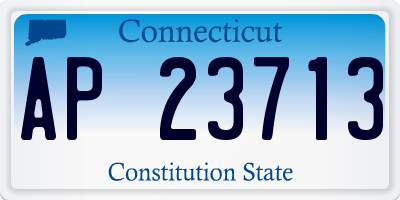 CT license plate AP23713