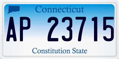 CT license plate AP23715