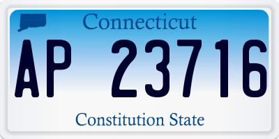 CT license plate AP23716