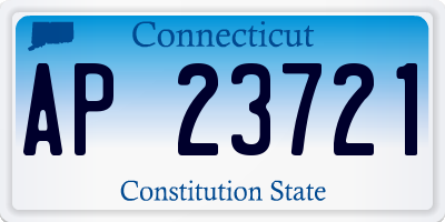 CT license plate AP23721