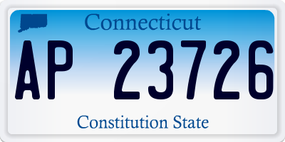 CT license plate AP23726