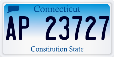 CT license plate AP23727