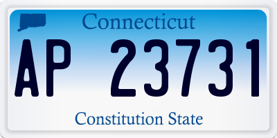 CT license plate AP23731