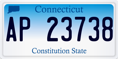 CT license plate AP23738