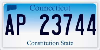 CT license plate AP23744