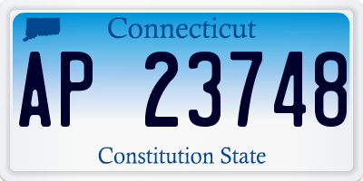 CT license plate AP23748