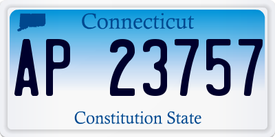 CT license plate AP23757
