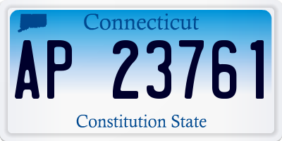 CT license plate AP23761