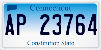 CT license plate AP23764