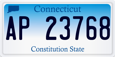 CT license plate AP23768