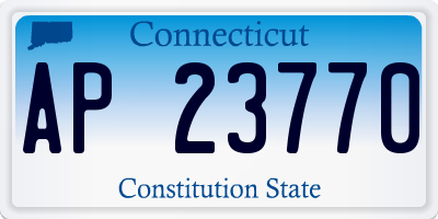 CT license plate AP23770