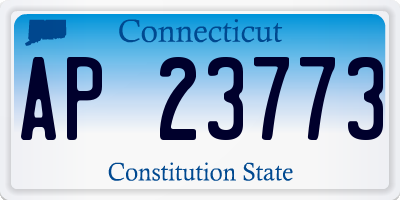 CT license plate AP23773