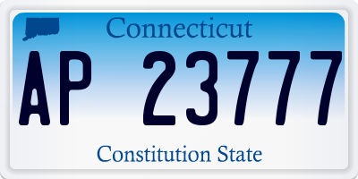 CT license plate AP23777