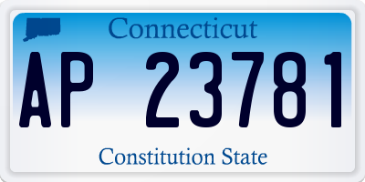 CT license plate AP23781