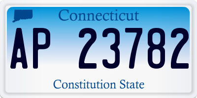 CT license plate AP23782