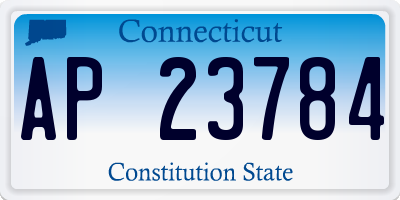 CT license plate AP23784