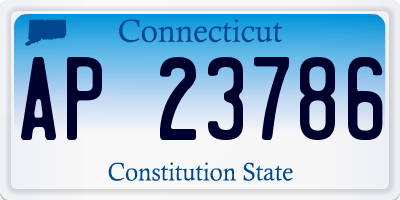 CT license plate AP23786