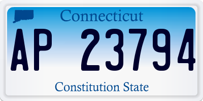 CT license plate AP23794