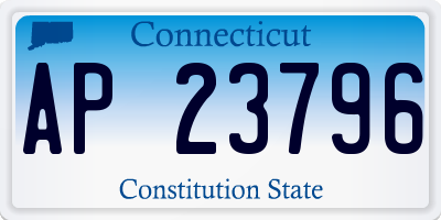CT license plate AP23796